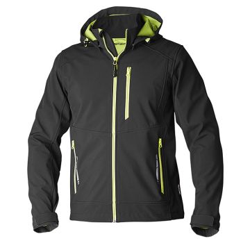 Topswede Softshell Jacka 3510. Svart/Gul