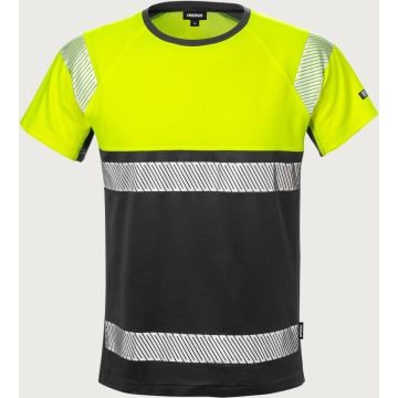 Fristad Varsel T-shirt 7518 gul/svart klass 1 Bomullsinsida